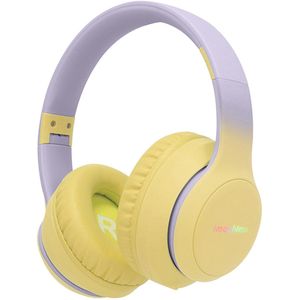 Imoshion Draadloze Kinderkoptelefoon - Lavender Lilac / Yellow - Met AUX Kabel