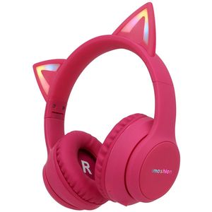 IMOSHION Kinderkoptelefoon - Roze - Bluetooth - LED Kattenoortjes