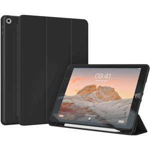 Accezz Smart Silicone Bookcase iPad 9 (2021) 10.2 inch / iPad 8 (2020) 10.2 inch / iPad 7 (2019) 10.2 inch - Zwart