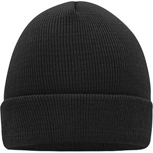 Myrtle Beach 'Knitted Cap' Beanie Zwart