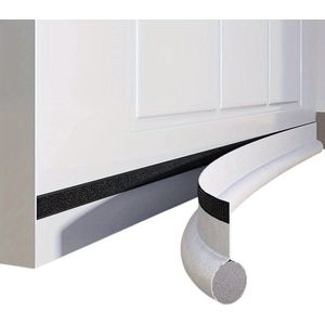 Livano Tochtstrip - Tochthond - Windstopper - Deurborstel - Tochtband - Tochtstopper - Tochtkussen - Kussen Voor Deur - Draft Stopper - Wit