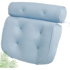 Livano Badkussens Voor In Bad - Badkussen - Hoofdsteun Bad - Nekkussen Bad - Antislip - Spa Kussen - Jacuzzi Accessoires - Blauw