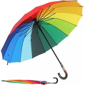 Livano Windproof Paraplu - Opvouwbaar - Moderne Stormparaplu - Stormproef - Automatisch Uitklapbaar - Umbrella - Regenboog