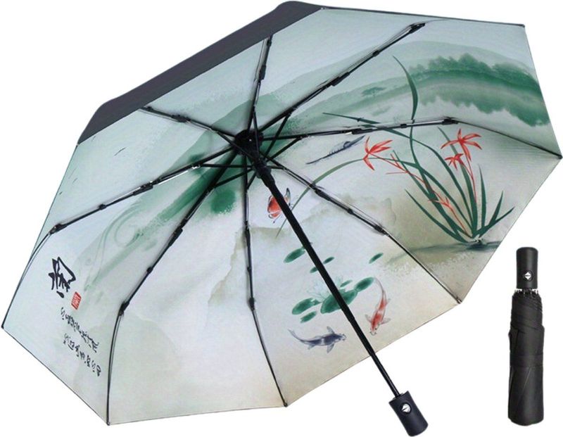 Livano Luxe Stormparaplu - Windproof Paraplu - Stormproef - Opvouwbaar - Automatisch Uitklapbaar - Umbrella - Nature