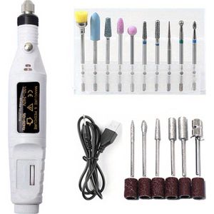 Livano Pedicureset Electrisch - Elektrische Nagelvijl - Pedicureset Professioneel - 10 in 1 - Nagelfrees - Nagelfrees Elektrische - Voeten - Handen - Wit