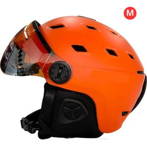 Livano Skihelm - Met Vizier - Ski Gadgets - Dames - Heren - Wintersport - Ski - Snowboarden - Oranje - Maat M