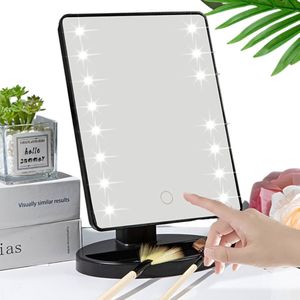 Livano Make Up Spiegel - Met Verlichting - Met Led Verlichting - Led - Met Licht - Opmaakspiegel Met Ledverlichting - Staande Spiegel - Tafelspiegel - Tafel - Zwart