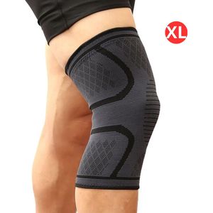 Livano Sportbrace Knie - Kniebrace - Knee Sleeves Powerlifting - Knee Support - Compressie Knie Brace - Knee Wraps - Dames - Heren - Zwart - Maat XL