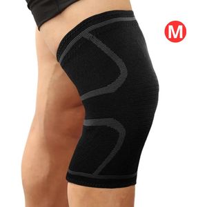 Livano Sportbrace Knie - Kniebrace - Knee Sleeves Powerlifting - Knee Support - Compressie Knie Brace - Knee Wraps - Dames - Heren - Grijs - Maat M