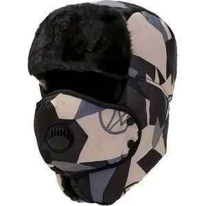 Livano Wintermuts - Heren - Dames - Volwassenen - Muts - Ski Mask - Bivakmuts - Balaclava - Ski Masker - Face Mask - Full Face Mask - Winter Masker - Camo - Zwart