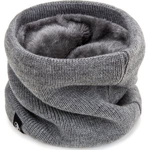 Livano Nekwarmer - Heren - Dames - Fleece - Motor - Bandana - Masker - Colsjaal - Winter - Sjaal - Masker - Grijs