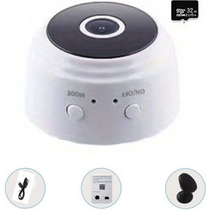 Livano Spy Camera - Spycam - Spy Camera Draadloos Verborgen Camera - Spionage Camera - Geheime Camera - Spion Camera - Beveiliging - Wit + 32G-kaart