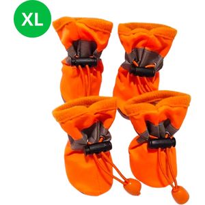 Livano Hondenschoenen Pootbeschermer - Hondenschoenen - 4 Stuks - Hondenschoentjes - Pootbescherming Hond - Waterbestendig - Oranje XL