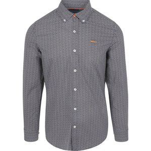 NZA - Casual Heren Shirt - Lange Mouw - Allover Print - Stretch Katoen