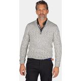 NZA - Zandkleurige katoenen trui met halve rits - Shimmering Sand