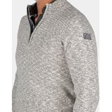 NZA - Zandkleurige katoenen trui met halve rits - Shimmering Sand