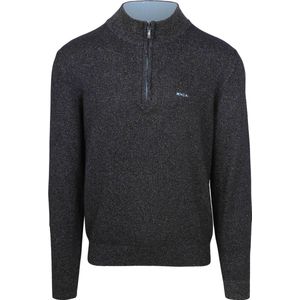 NZA Half Zip Trui Christopher Melange Navy - Heren - Schipperstrui