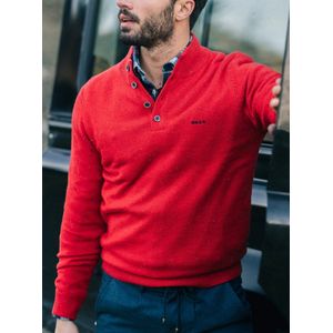 NZA - Rode trui met knoopssluiting - Reef Red