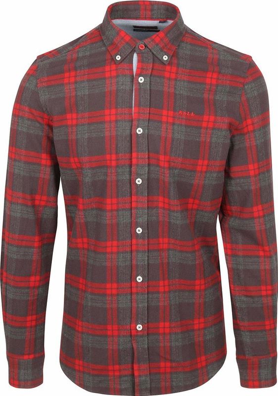 NZA New Zealand - Leon - Overhemd - Mud - Lange Mouwen