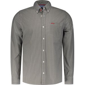 NZA - Donkergroen Overhemd - Katoen - Gravel Green