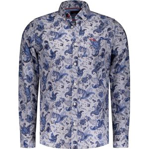 New Zealand Auckland - 24HN561 - Casual Heren Shirt - Lange Mouwen - 100% Katoen - Paisley Dessin