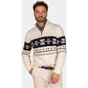 NZA - Josiah - Gebreide Trui - Ecru - Katoen/Wol/Polyamide