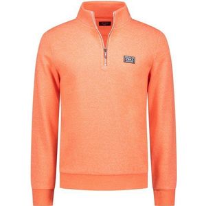 New Zealand Auckland Trui oranje (Maat: 2XL) - Mélange - Halslijn: Opstaande kraag met rits,