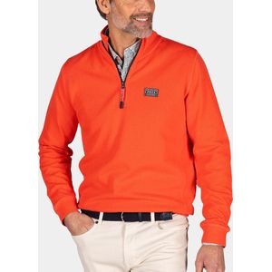 John - Auckland Trui - Blauw - Katoen - Halve Rits