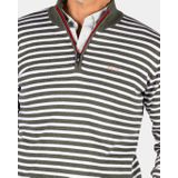 NZA - 25AN405 Edgar - Gestreepte Troyer - Heren - Regular Fit - 100% Katoen