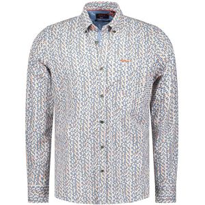 Andre - Overhemd - Blauw - Katoen/Elastaan - Button-Down