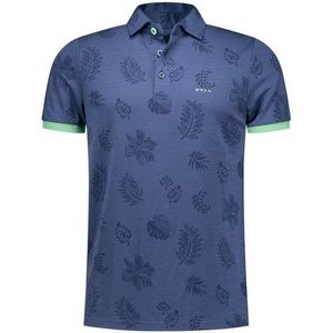 NZA New Zealand Auckland - Polo Korte Mouw - Heren - Blauw - Lyocell