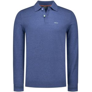 NZA poloshirt lange mouw Tatum blauw