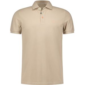 NZA poloshirt Peter beige effen katoen normale fit