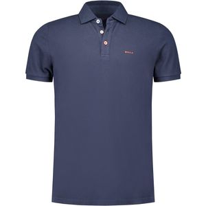 NZA poloshirt Peter effen donkerblauw normale fit