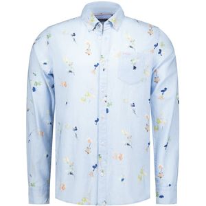 NZA - Casual Overhemd - Lichtblauw - Linnen-Katoen