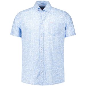 NZA - Aziel - Overhemd - Lichtblauw - Linnen/Katoen/Elastaan