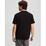 Karl Lagerfeld Jeans, Heren, Regular Korte Mouwen Box Logo Tee, Regular Fit, Zwart, XS