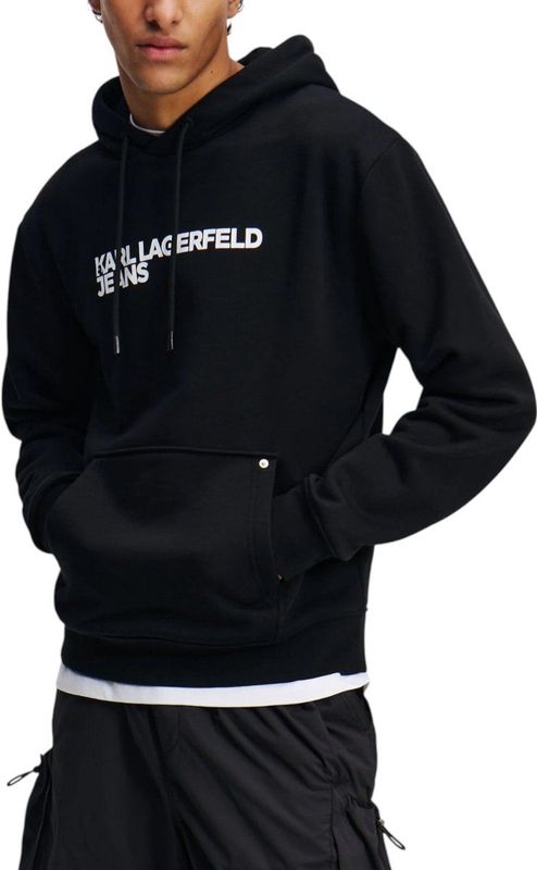 Karl Lagerfeld - Reg Logo - Hoodie - Zwart - Sweatshirt