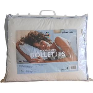 Dagros Hoofdkussen bolletjesvulling 50x60cm wit Katoen CosyDecor Kussen
