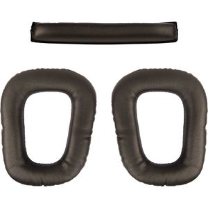 Somstyle Oorkussens Met Hoofdband Geschikt Voor Logitech G35, G230, G332, G430, G432, F430, F450 & G930 Headset - Zacht Schuim - Eiwitleer - Zwart