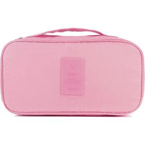 Without Lemon - Lingerie/Ondergoed/Sokken Organizer - Reis Tas - Cosmetica Tas - Toilettas - Handig voor op reis - 26x13x12CM - Roze