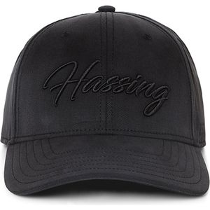 Hassing1894 model POLI - cap - baseball cap - zwart – extreem zacht en soepel - verstelbare pet – geborduurd logo – high-end uitstraling - stijlvol - modieus - het hele jaar door