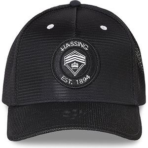 Hassing1894 model NEW2024 BLACK - cap – trucker cap - zwart – urban cap – baseball cap - handmade – soft mesh – 95% transparante klep - verstelbare pet – stijlvol - modieus - het hele jaar door