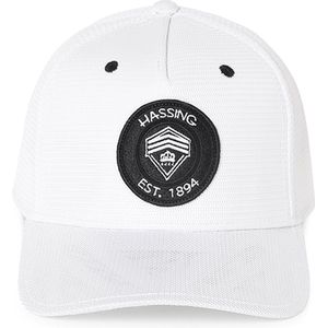 Hassing1894 model NEW2024 WHITE - cap – trucker cap - wit – urban cap – baseball cap - handmade – soft mesh – 95% transparante klep - verstelbare pet – stijlvol - modieus - het hele jaar door