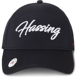 Hassing1894 model ARUGHT BLACK - cap - baseball cap - zwarte - golf - verstelbare pet – klep met magneet voor marker of logo - trendy - stijlvol - modieus – sportief - het hele jaar door