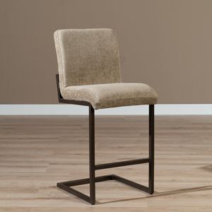 Bronx71® Velvet barkruk Lio taupe 70 cm