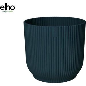 Elho Plantenbak - Pot Elho Vibes Fold Round Blauw D14H1 - 1 Stuk - cm