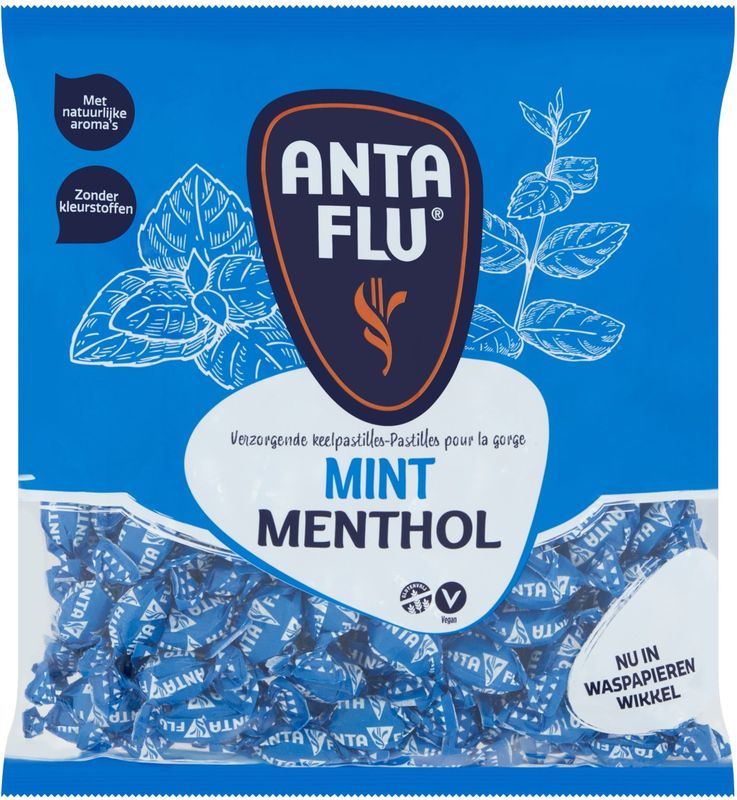 Keelpastilles Anta Flu mint zak 1 kilogram