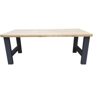 Wood4you - Eettafel Seattle - Industrial wood - hout - 200/90 cm