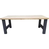 Wood4you - Eettafel Seattle - Industrial wood - hout - Tafel - Keukentafel - Industrieel - 220/90 cm